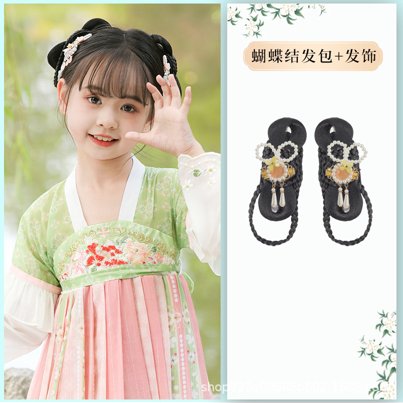 리본 헤어백 + 토끼 꽃