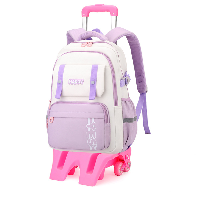 Mochila de tracción transfronteriza de peces naturales para estudiantes de primaria que trepan escaleras, mochila de gran capacidad para grados 3 - 6, mochila de doble propósito
