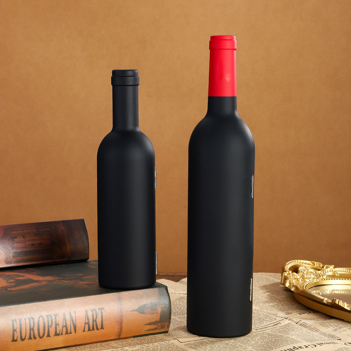 Juego de Sacacorchos y Accesorios para Vino Set de 5 Piezas de Acero Inoxidable para Vino y Bar