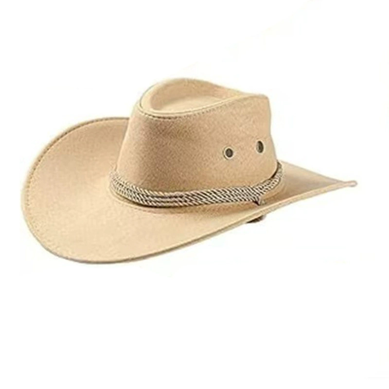 Sombrero de vaquero de cordón de seda occidental, sombrero de borde grande de torero blanco, sombrero de playa de seda de seda, sombrero de sol