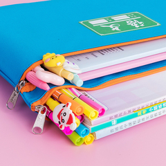 防水帆布A4科目分類文件袋學生用分類大容量試卷收納袋作業裝書榕