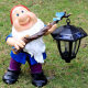 Outdoor Garden Sculpture Cartoon Dwarfs Solar Light Ornaments Courtyard Lawn Garden Landscape Sculpture