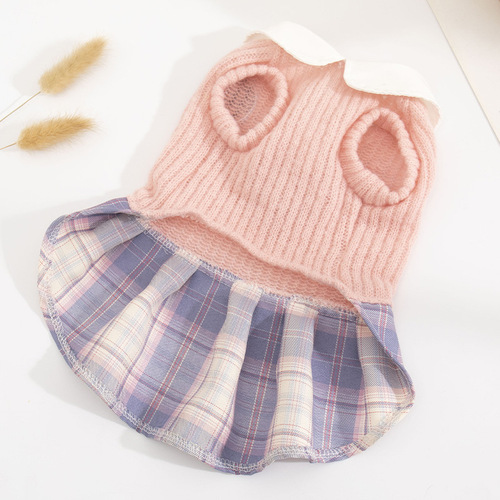 Pet autumn and winter jk princess skirt cute style cat clothes teddy small and medium dog pet dog clothes wholesale