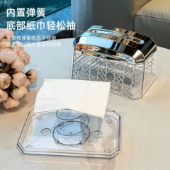 Tissue Box Living Room Coffee Table Home High-End Minimalist Creative Napkin Box Desk Paper Towel Storage Box With A Sense Of Luxury