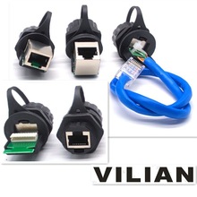 RJ45M20ǰ���bCAT6Aֱͨ�W���ӿ�CAT5E������̖��ˮĸ���W�j���^
