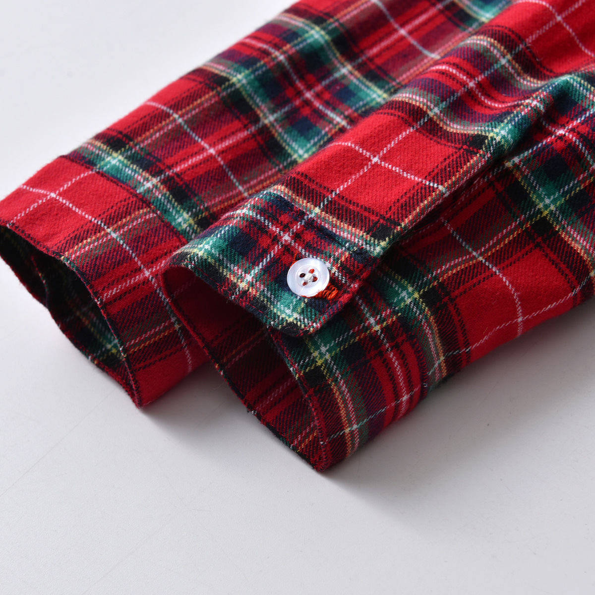 Casual Plaid Button Cotton T-shirts & Shirts display picture 3