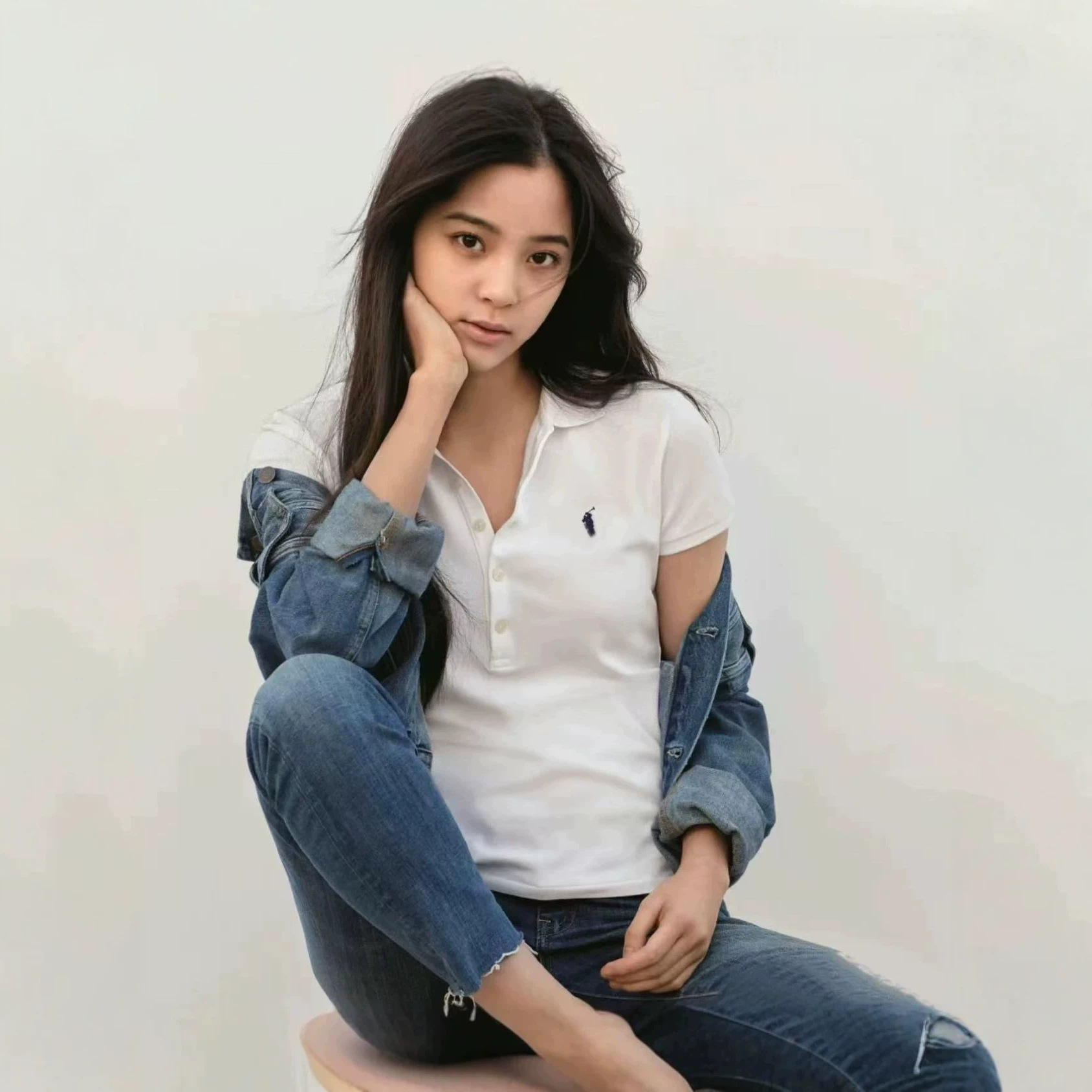 Ouyang Nana's same style RL Ralph Pony logo embroidered pure cotton collared polo shirt women's short sleeve T-shirt classic style