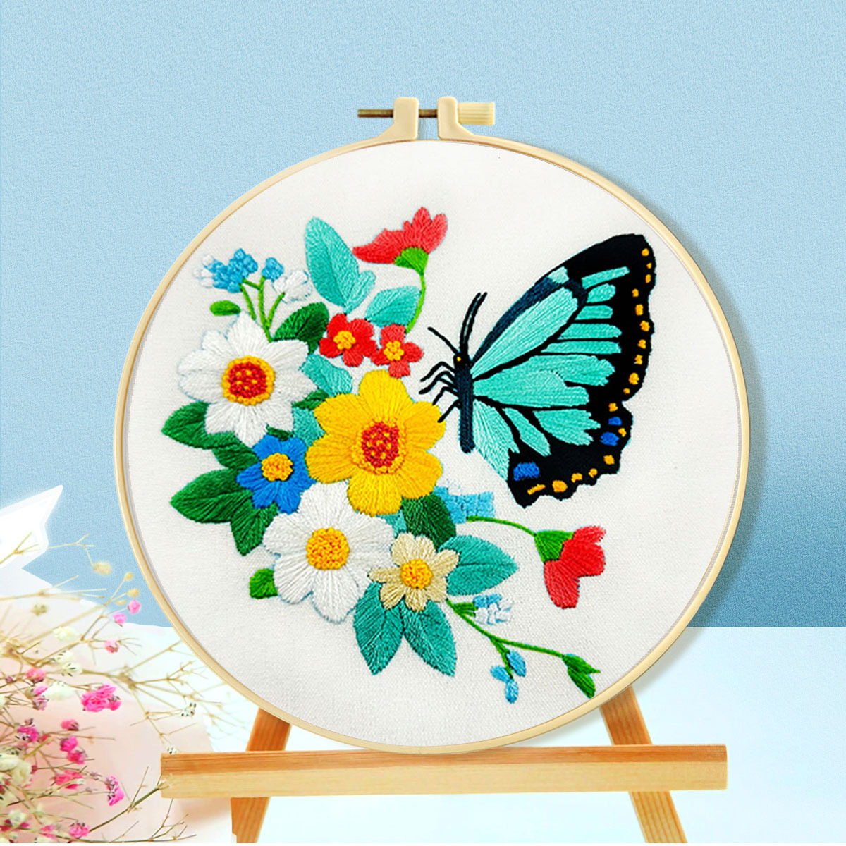 Mona Lisa Royal Cross Stitch Cross-bordados de mariposas de flores de nuevo estilo transfronterizo