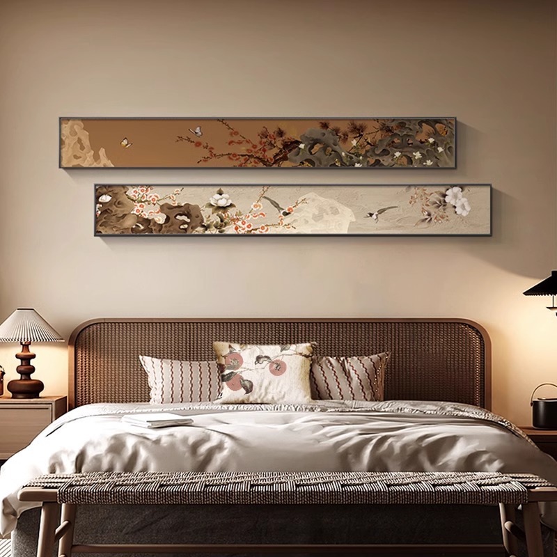 Song Dynasty Aesthetic Hanging Painting Bedroom Bedside Decoration Painting Antique Style Living Room Sofa Background Wall Mural Chinese Room Painting