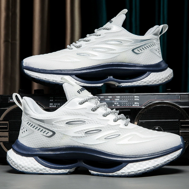 Putian мужская обувь амортизирующие кроссовки весной и осенью попкорн мягкий подошв летняя дышащая сетка повседневная обувь для бега на толстой подошве