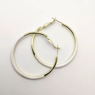 Fashionable white earrings, European style, internet celebrity