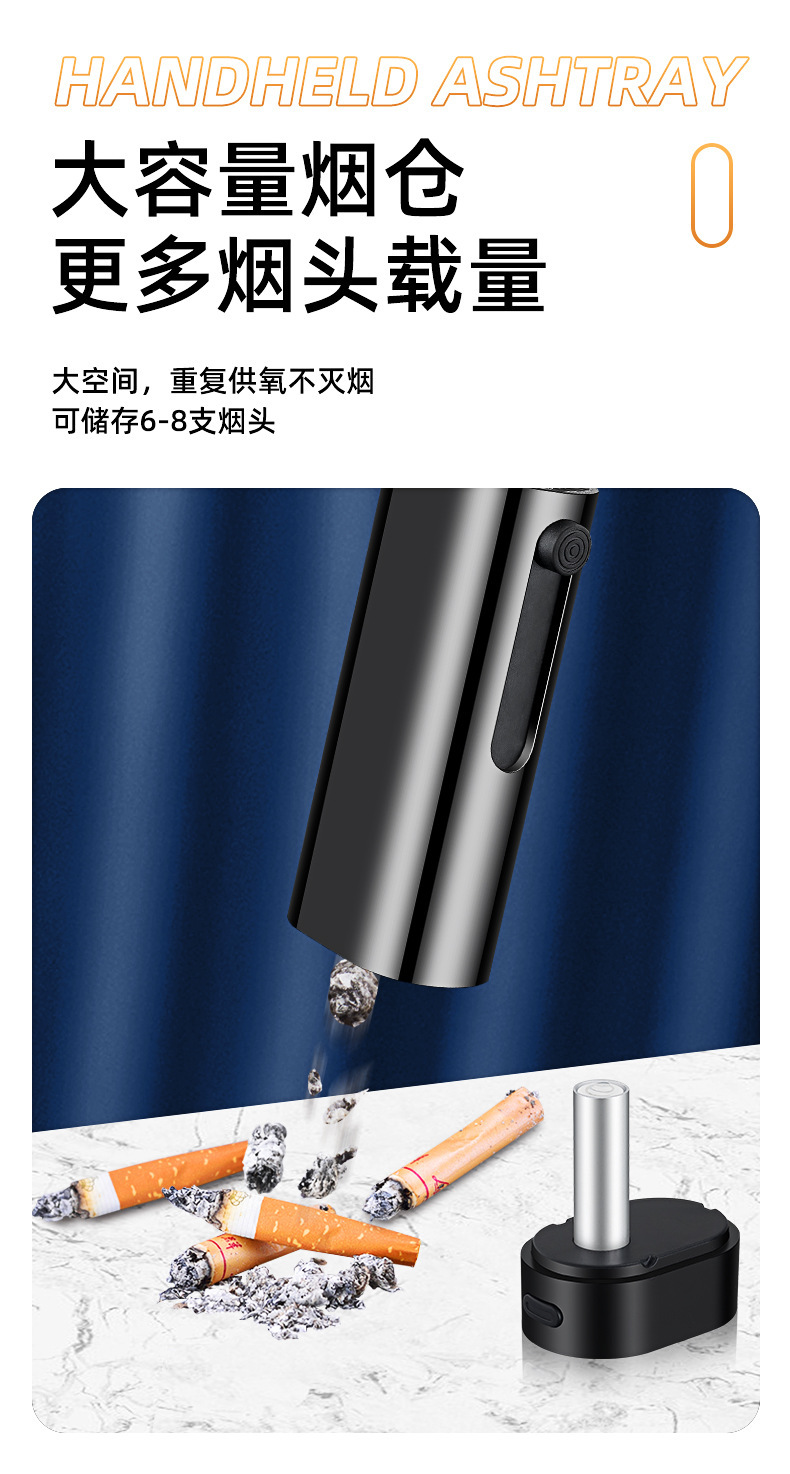 Car-Mounted Ashtray, Anti-Explosion, Anti-Flying, Anti-Falling Ash, Smoking Mouthpiece, a Tool for Lazy People to Smoke Without Falling Ash in the Car While Driving