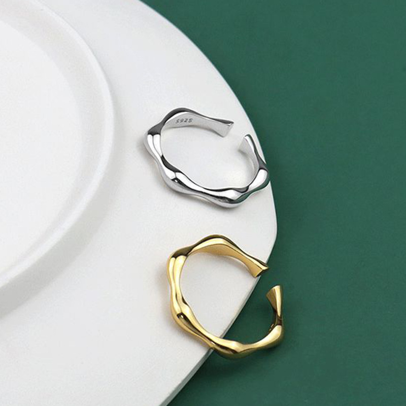 2021 new geometric irregular ring fashion Korean open ringpicture19