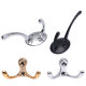 Aluminum Alloy Hook Single Hook Double Hook Door Rear Kitchen Bathroom Clothes Hook Clothes Hook Wall Hook