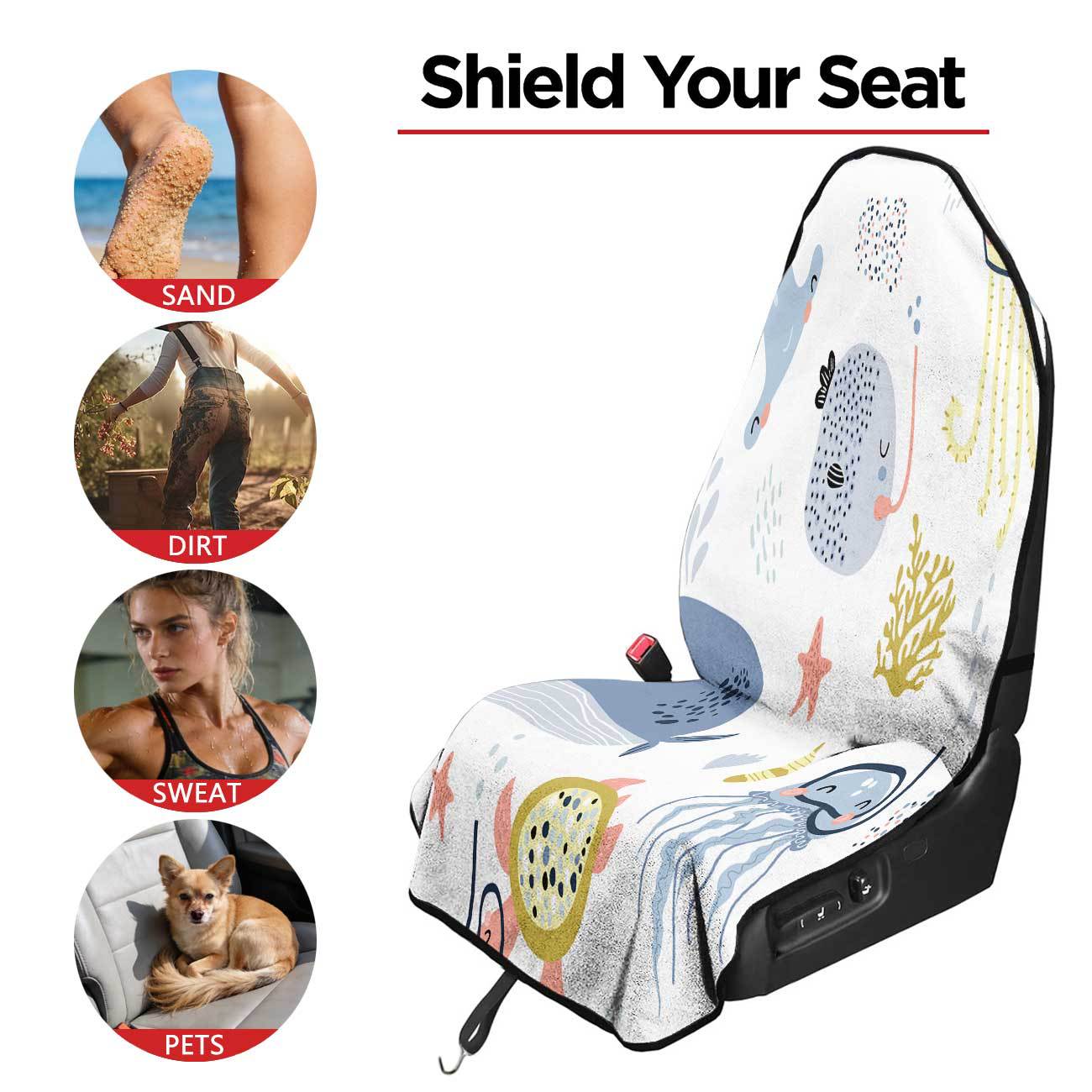 Marine seat towel cover front seat protector suitable for gym and exercise, universal for all seasons and car use