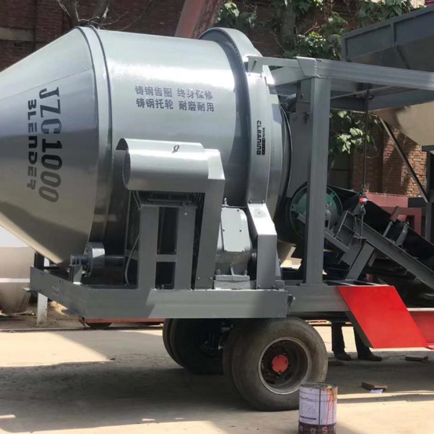 一体式移动式搅拌站 免基础流动式搅拌站 移动混凝土滚筒搅拌站