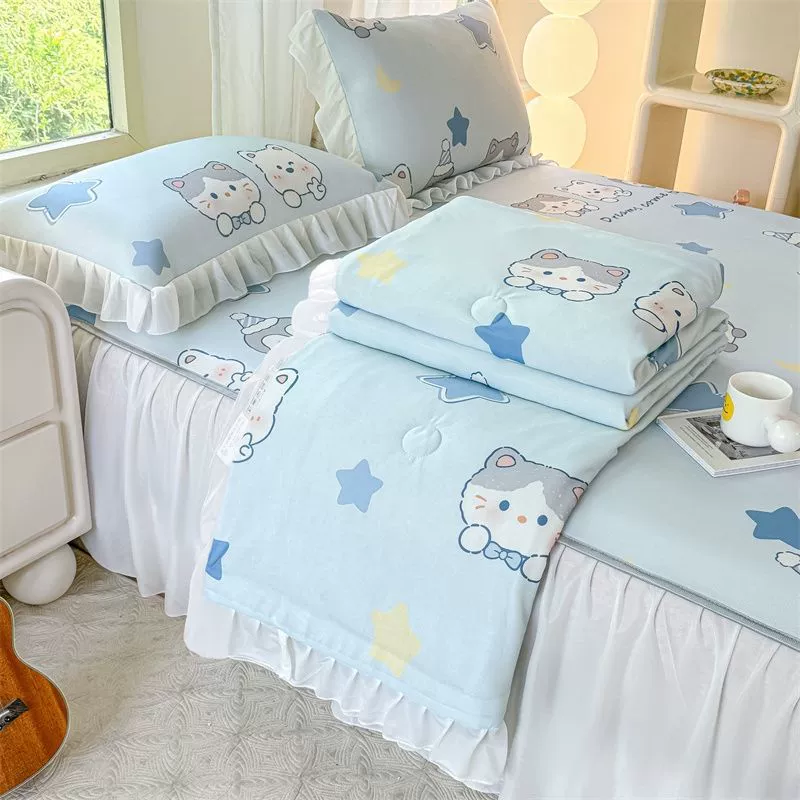 Mat, summer duvet, summer silk set, 4 piece set