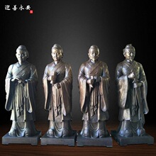 孔子四配像铜雕造像四圣神像 孔子四大弟子像铜造像厂家迎善永安