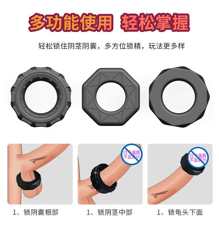 Liquid Silicone Locking Ring with Wheel-Type Precision Adjustment for Delay — detail image 7