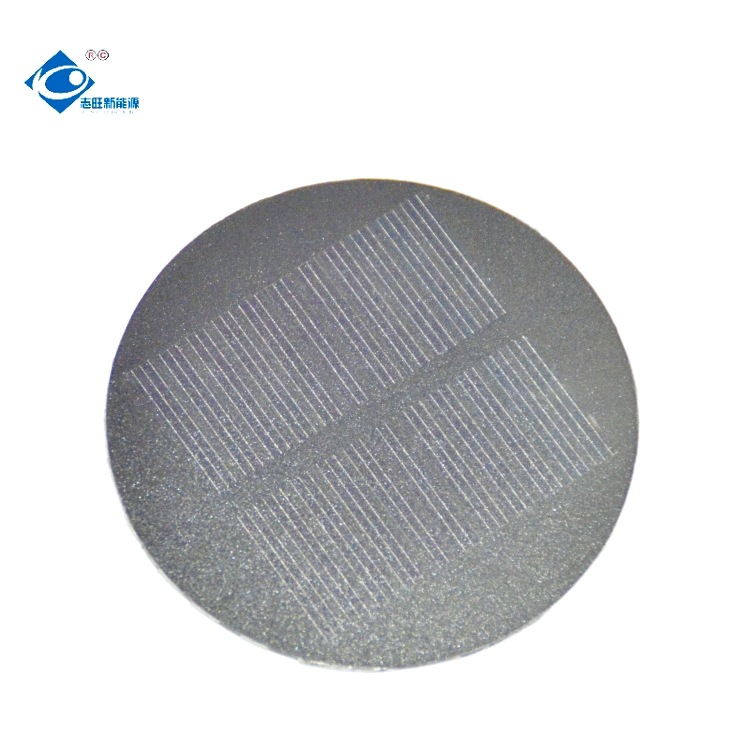 志旺新能源 PET磨砂5.5V 直径80mm 圆多晶太阳能板组件 0.5W