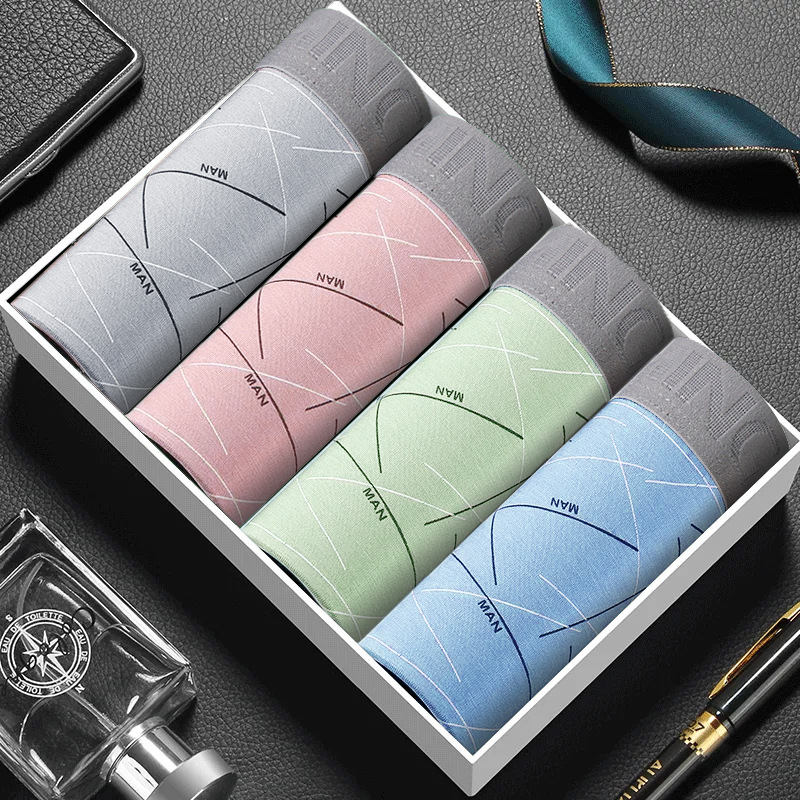 Comercio exterior de algodón de leche de color sólido de alta calidad sin marcas de ropa interior de hombre respirable alta elástica pantalones planos largos sueltos pantalones de calzado