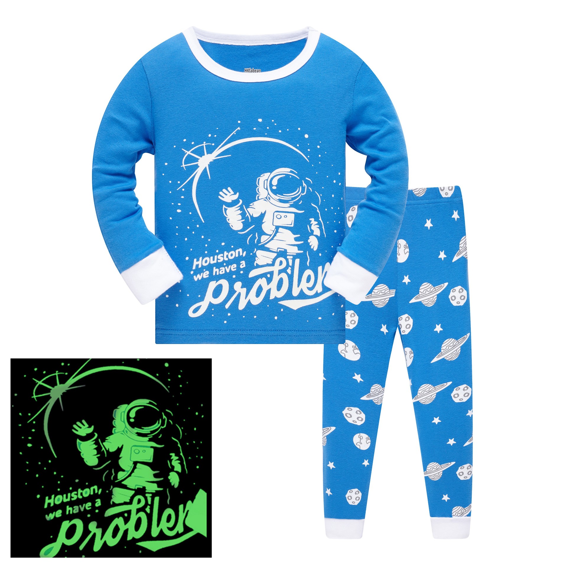 Pijamas para niños baby3-8 pijamas para niños de algodón con rosca de manga larga ropa para el hogar ropa de aire acondicionado entrega de una sola pieza y (mano entera)