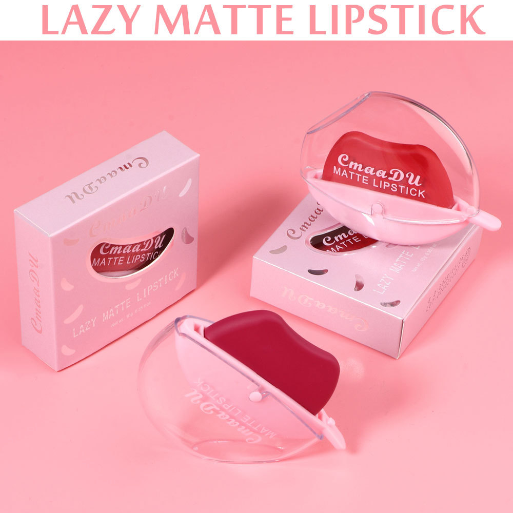 Check it out! Link Disclaimer - Exclusive for foreign trade :CmaaDu 15-color Lazy Person's Lipstick matte Application Scenario