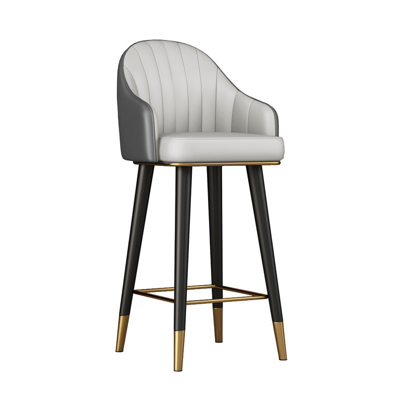 Silla de bar de lujo ligera, silla de cuatro patas, taburetes altos modernos y simples, cajero de bar, taburetes altos.