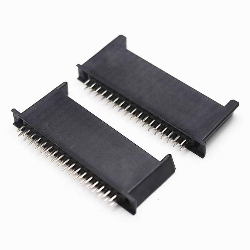 2.54毫米梯形排母 2*17P 180度 总高21.8/PA9T料镀普金汽车插件