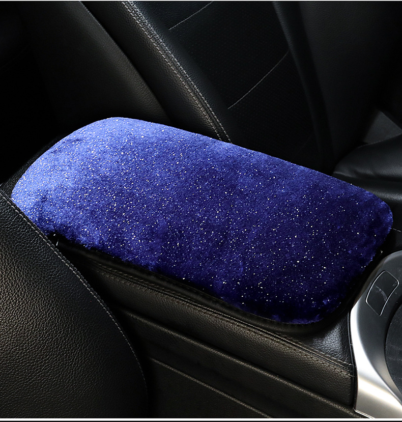 Steering wheel cover car handle cover starry sky winter mink plush warm winter armrest box cushion car seat rear seat