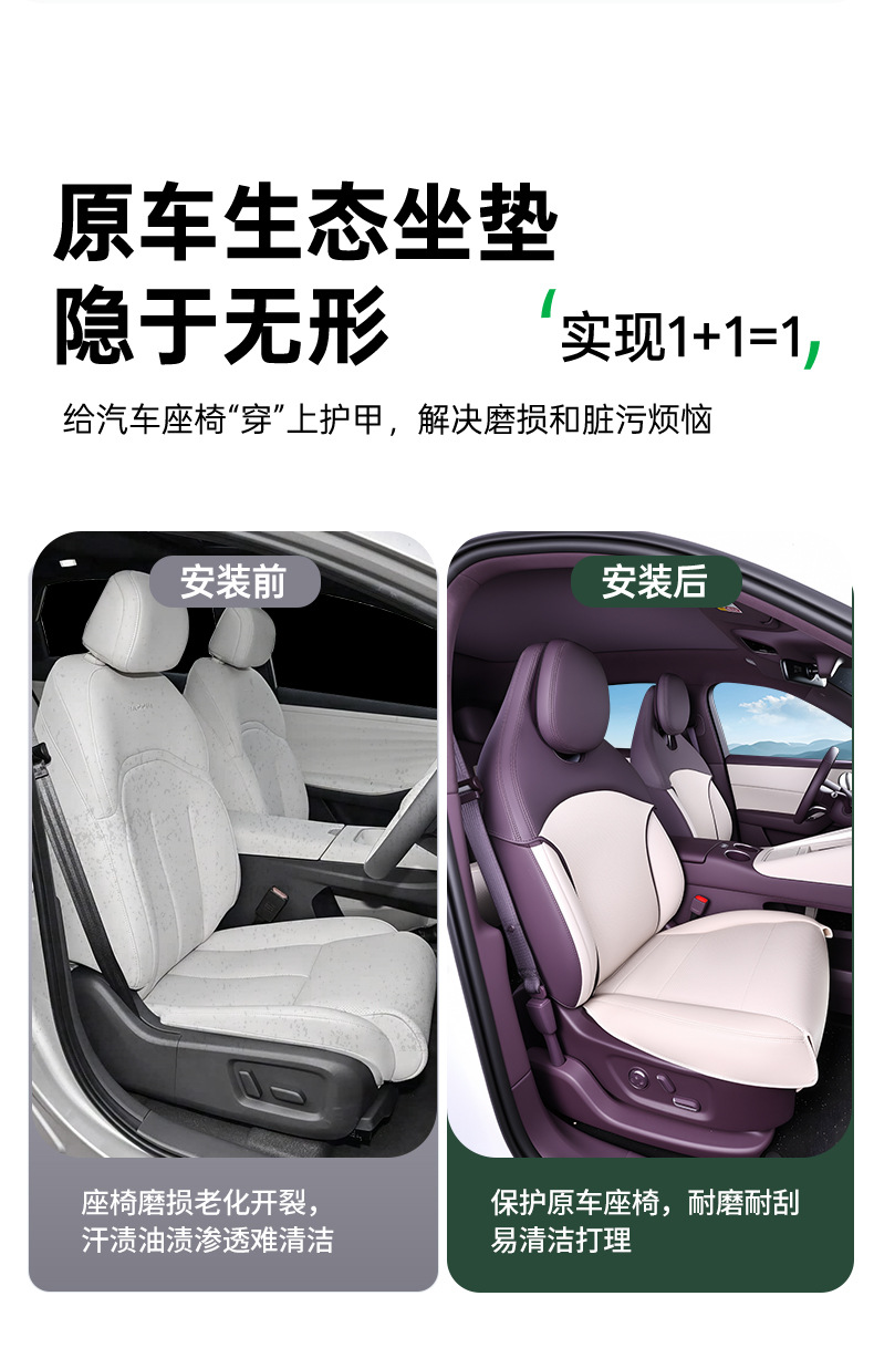 Suitable for Wenjie M6 full-cover seat cushion, universal for all seasons, slim waist seat cover, car interior accessories