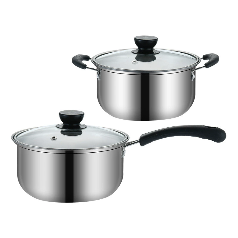 Небольшой горшок с молоком с одной ручкой 18cm из нержавеющей стали утолщенный варочный горшок с молоком