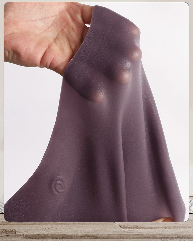 Wearable Hollow Silicone Dildo Panty for Adults, Black and Purple, Size S — detail image 13