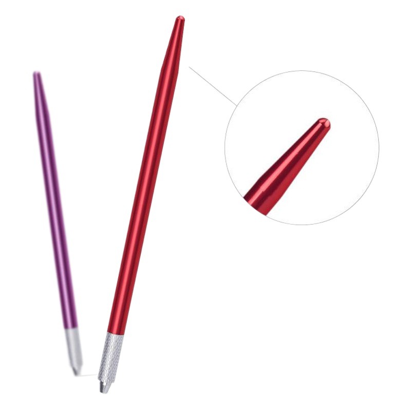 Factory direct single head fog tattoo embroidery pen No.7 eyebrow tattoo pen Korean metal tattoo handicraft pen light luxury