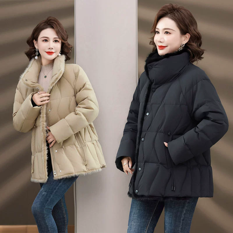Высококачественный короткий пуховик для матери среднего возраста, зима 2023, новое китайское зимнее пальто для женщин среднего возраста