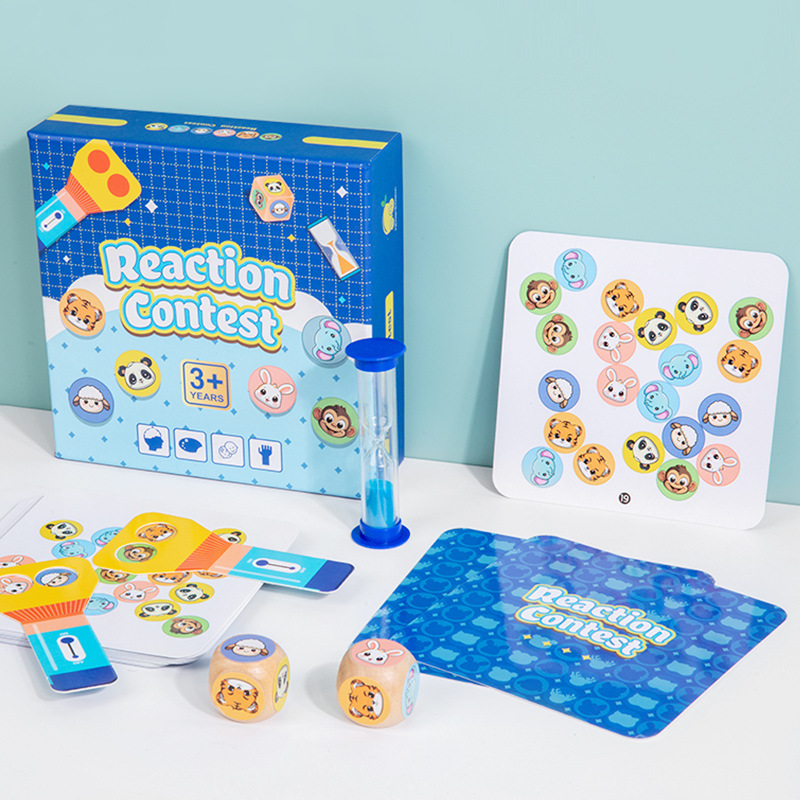 Puzzle de madera infantil ejercicio de reacción competencia para mejorar el pensamiento lógico del bebé juegos de entrenamiento de padres e hijos