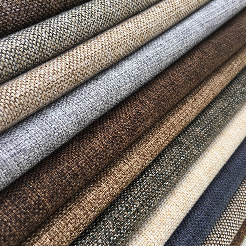 1.8米宽素色复古粗亚麻布棉麻沙发布料面料防尘老粗布桌布盖布厚