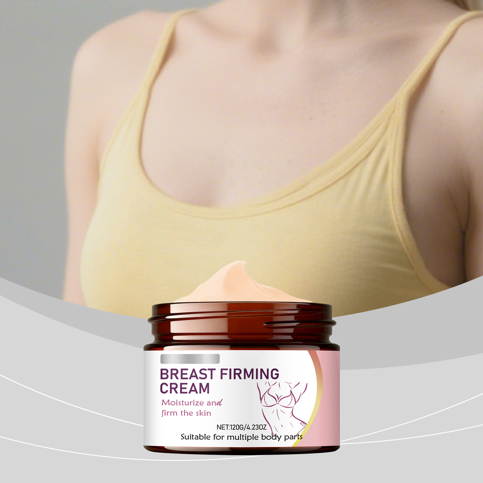 Breast Care Cream: Moisturizing and Softening Cream for Women's Breast Skin, Daily Moisturizing and Massage Care Cream
