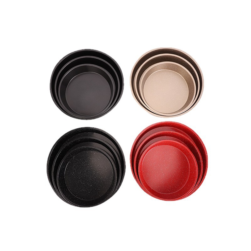En stock transfronterizo Placa de PIZZA antiadherente ronda de acero al carbono PIZZA pan para hornear hogar molde de la torta herramienta para hornear traje image 6