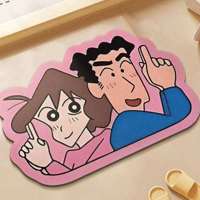 Cute Cartoon Diatom Mud Door Mat for Bathroom Entrance, Water-Absorbent, Quick-Drying, Non-Slip Foot Mat for Home Bathroom, in Stock (Avtomobil döşəmə paspasları) - guangzhimei-4060cm-diatom-mud