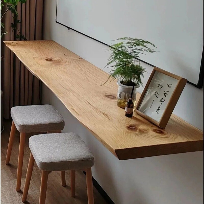 Nanmu wood shelf, wall-mounted floating bookshelf, living room display rack, wall bracket, desk, bar counter Nanmu wood shelf, wall-mounted floating bookshelf, living room display rack, wall bracket, desk, bar counter