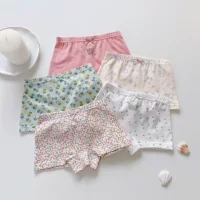 Детское белье MIMO, хлопковые базовые шорты, детская одежда, цветочный принт