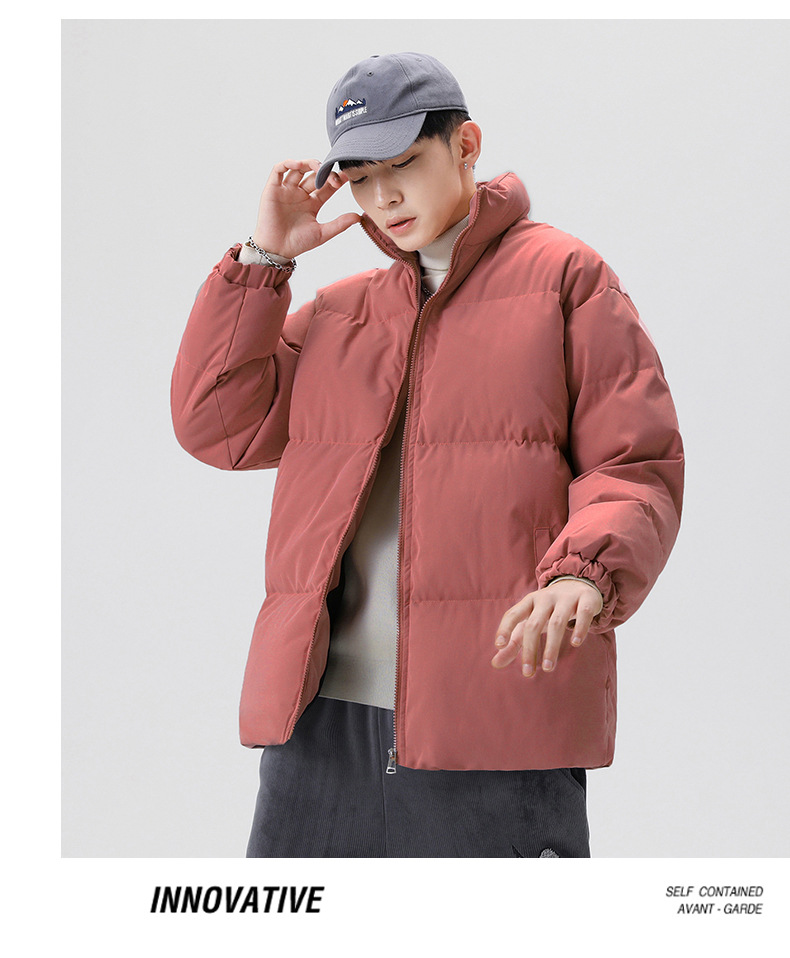 Herren Pufferjacke Für Den Winter, Warme Wattierte Freizeitjacke_voghion.com