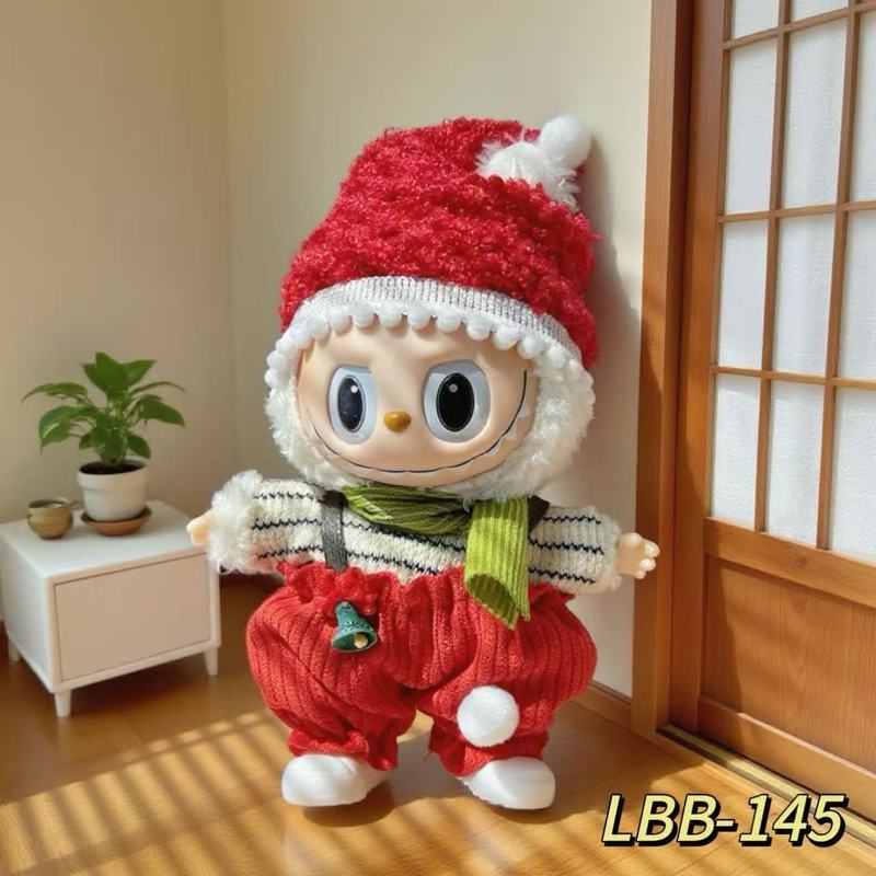 仅拉布布衣服一二三代labubu娃衣17cm毛绒可穿着圣诞替换套装娃衣|undefined
