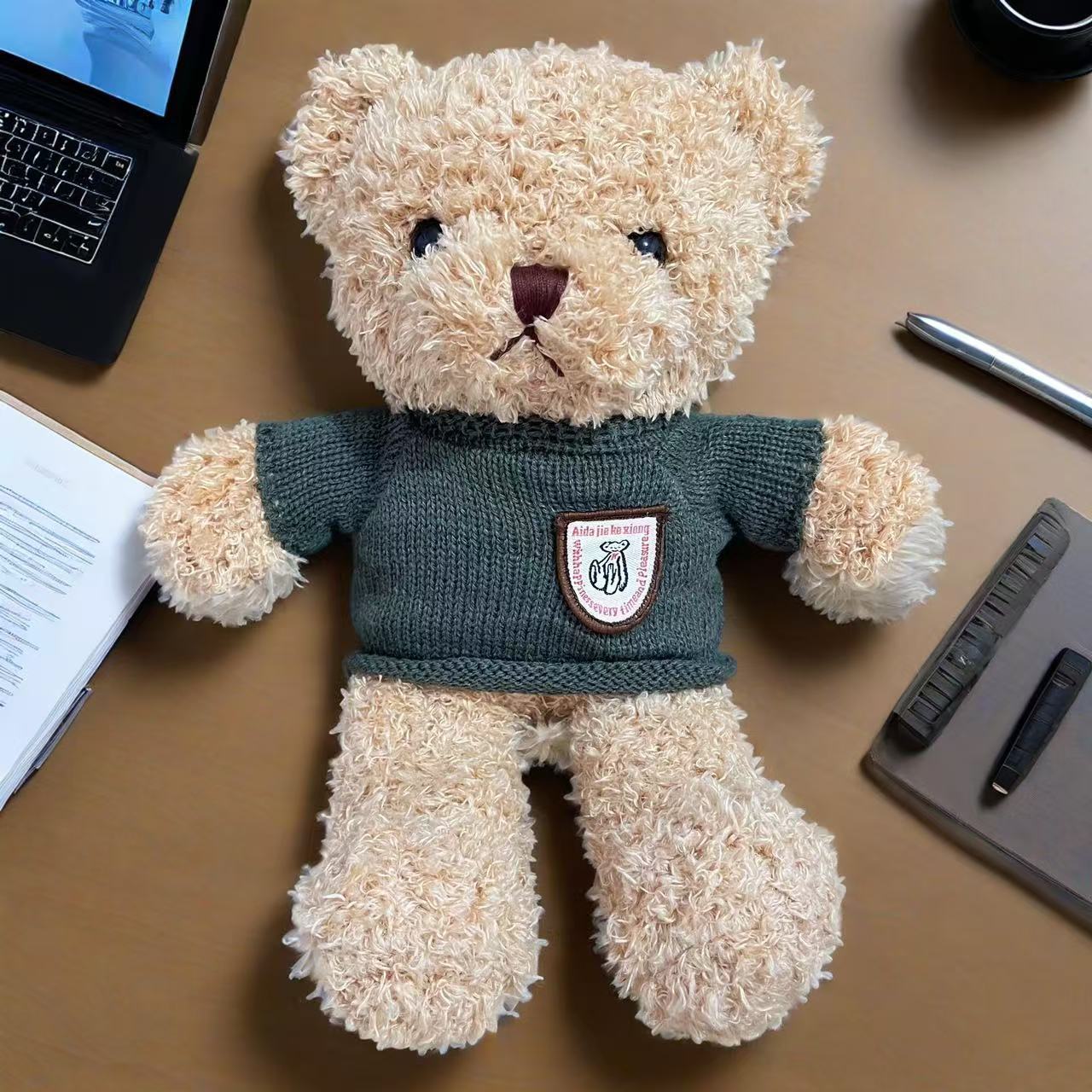 Green sweater seaweed bear