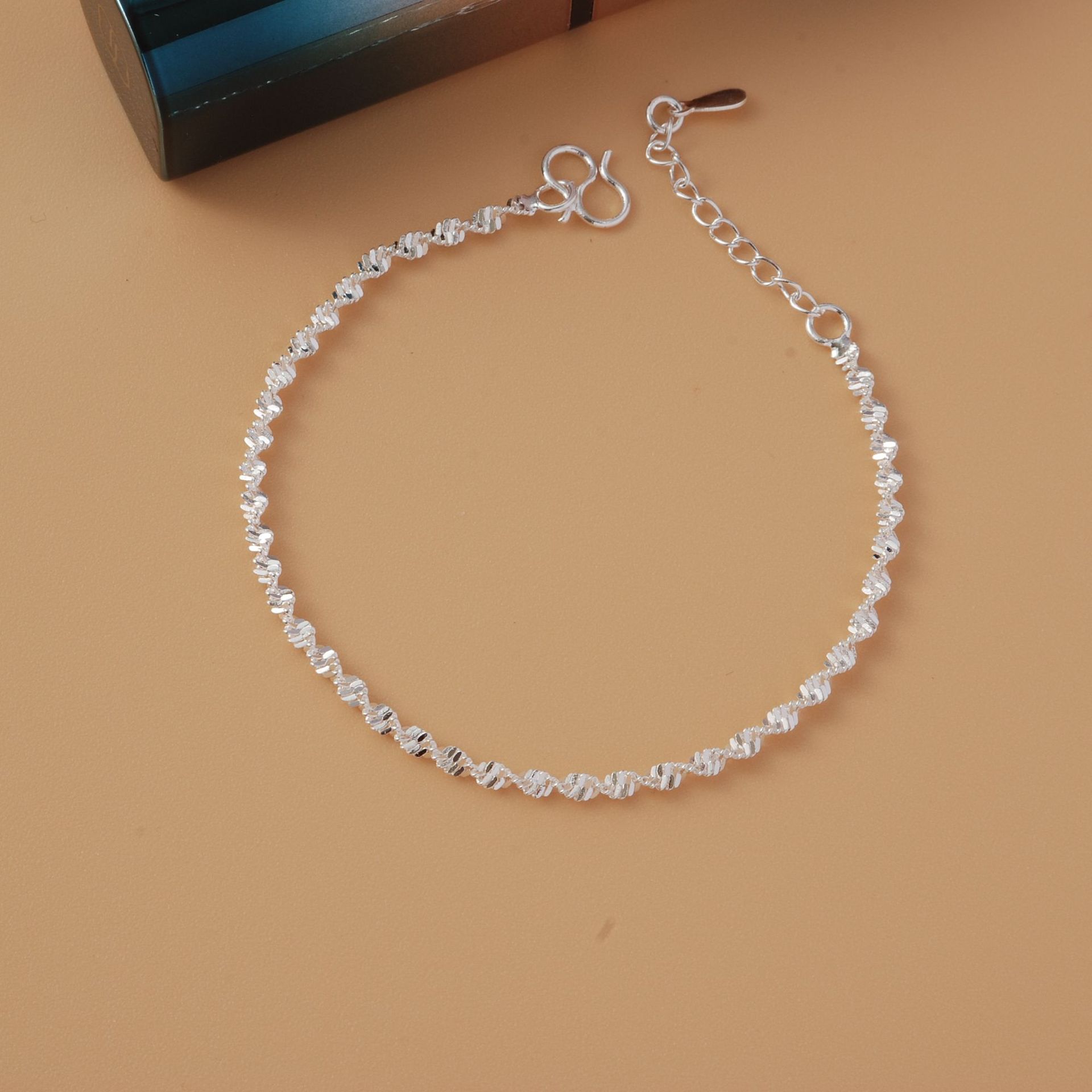 thumbnail image 1 of Pulsera chapada en plata para estudiantes que conserva el color, pulsera sencilla para mujer, joyería coreana de mariposa y estrella, regalo de moda SL40 wave, 1 of 2