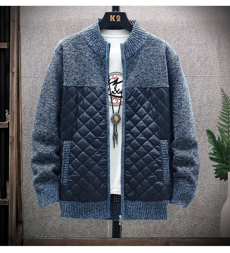 Herren Strickjacke Mit Reißverschluss Und Warmem Fleece Futter_voghion.com