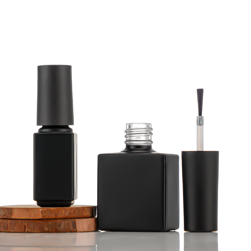 批发指甲油瓶子5ml10ml15ml指甲油瓶带盖子扁圆扁方指甲油空瓶