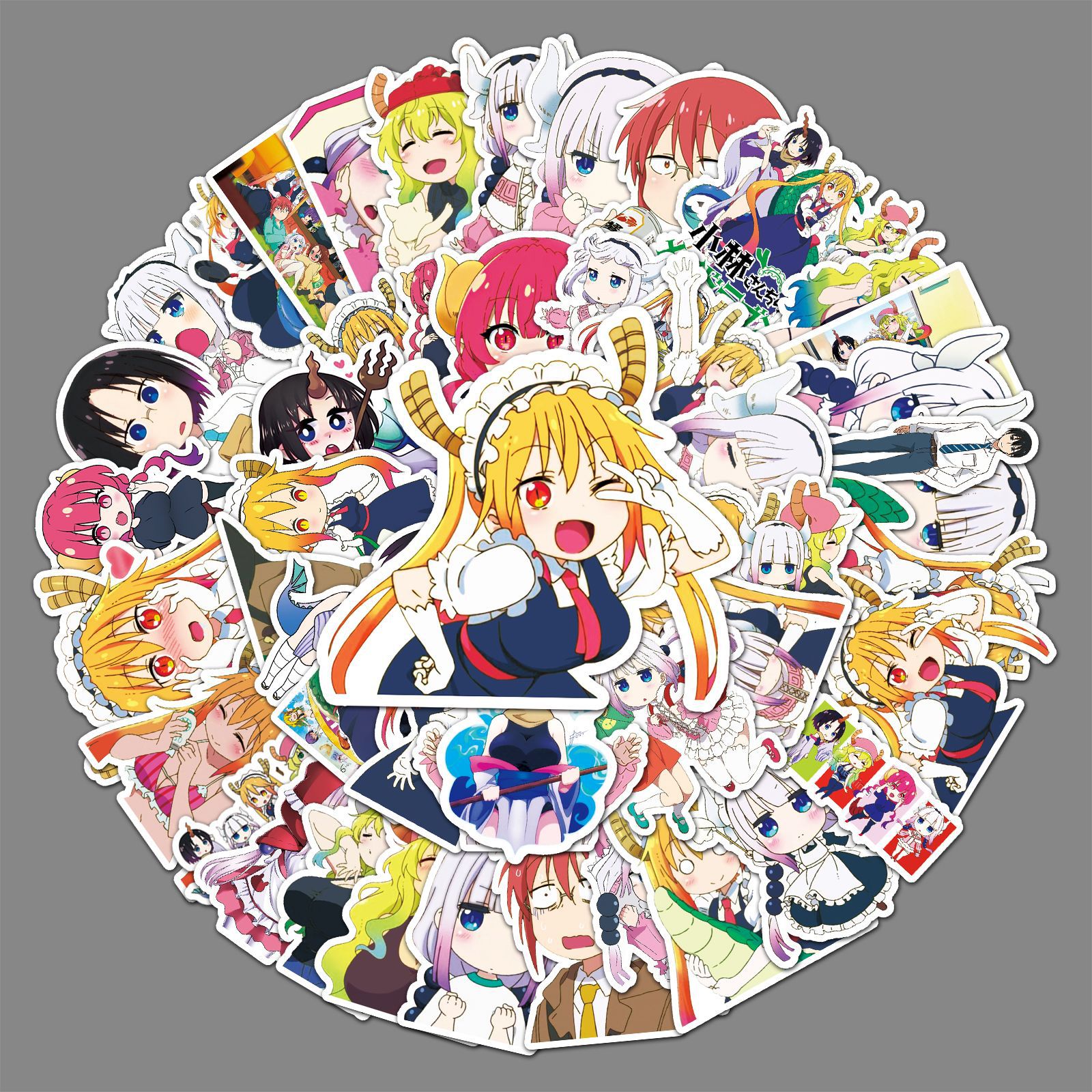 50 anime Kobayashi's dragon maid graffiti personality cartoon day diffuse DIY skateboard luggage stickers