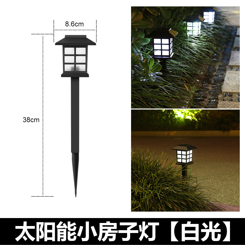 Luz solar LED a prueba de lluvia al aire libre lámpara de césped pequeña lámpara de casa mini lámpara solar lámpara de palacio lámpara de jardín
